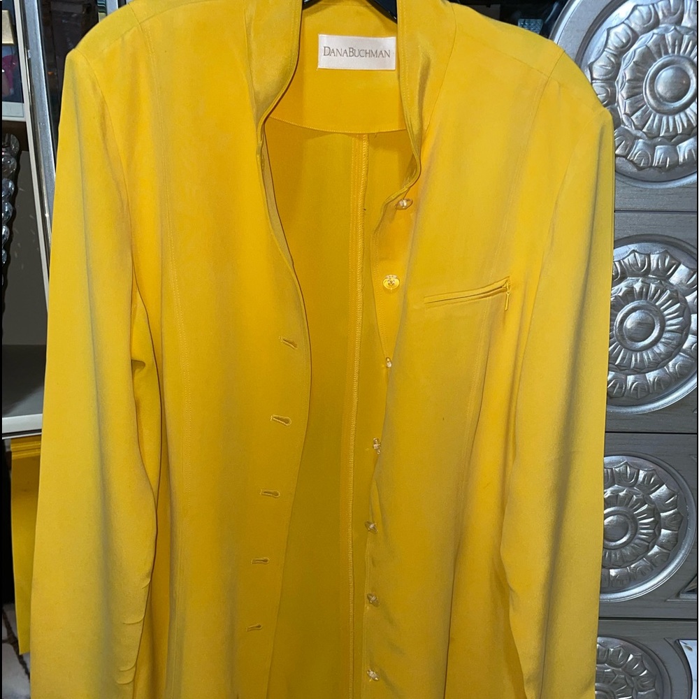 Yellow womens jacket blouse